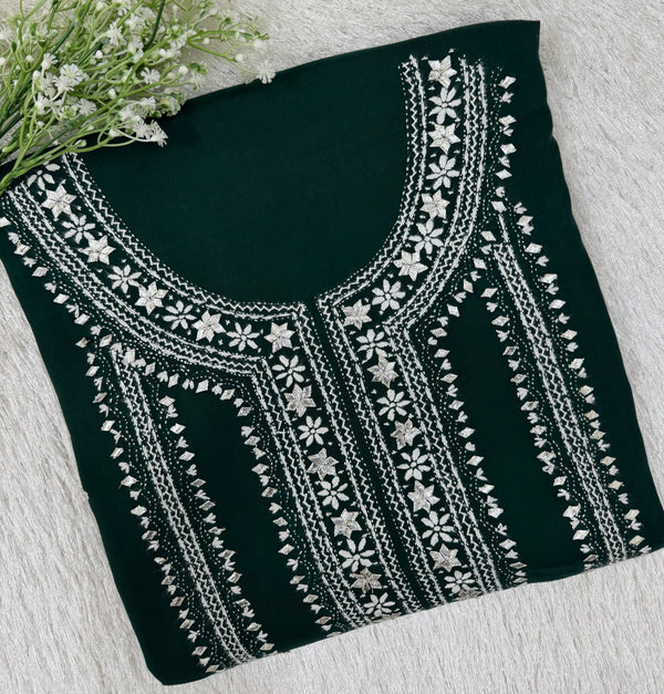 3 Piece - Kantha & Gotta Linen Suit