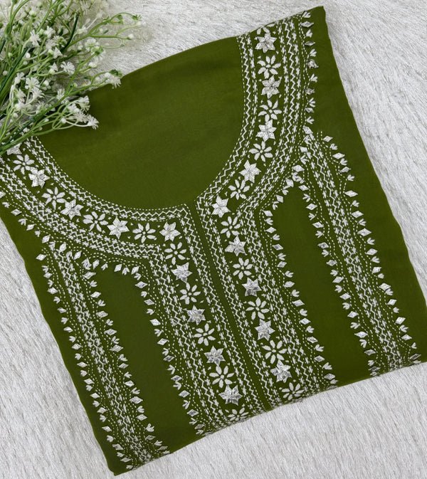 3 Piece - Kantha & Gotta Linen Suit